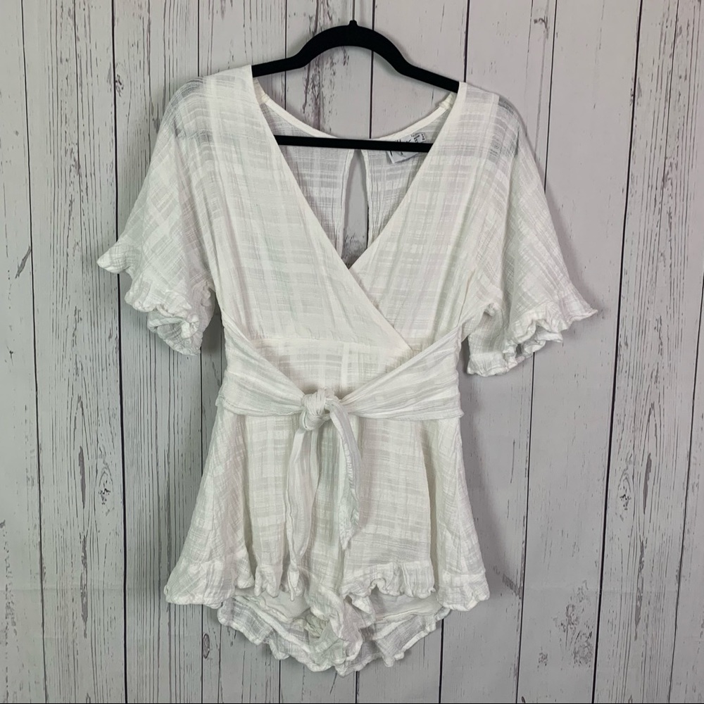 Princess Polly | white ruffle romper